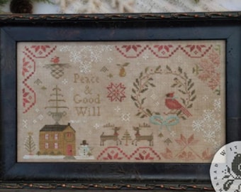 Peace and Good Will Cross Stitch Pattern by With Thy Needle & Thread