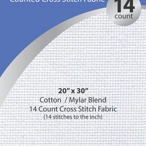 14 count Aida Sparkle White 20&quot; x 30&quot;