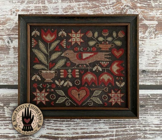 Folkart Garden, cross stitch pattern by Teresa Kogut