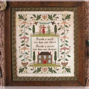 Sister Sampler cross stitch pattern by Heartstring Samplery
