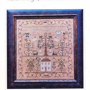 Maria Phinney 1832: Adam & Eve's House by Shakespeare's Peddler, cross stitch pattern