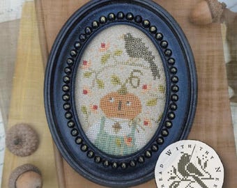 Jack O Lantern Halloween Cross Stitch Small by With Thy Needle and Thread