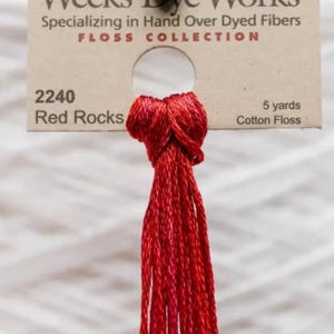 Red Rocks Weeks Dye Works Hand Dyed Floss