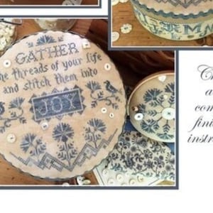 A Study in Blue by Sue Hillis Designs, cross stitch leaflet