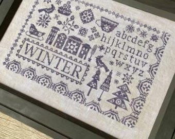 Sampler Seasons Winter Cross Stitch Pattern by Blueberry Ridge