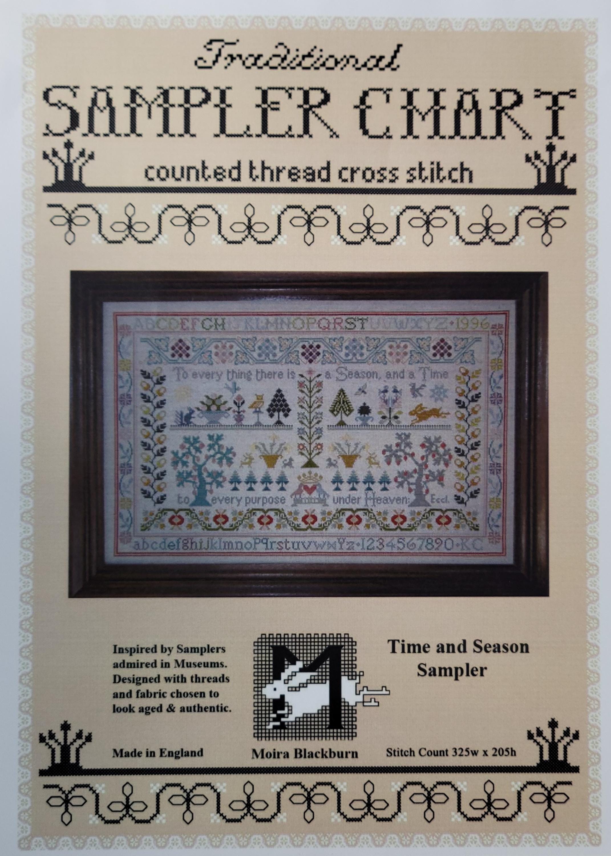 Moria Blackburnクロスステッチキットbeehive sampler Time and Season Sampler by Moira Blackburn Cross Stitch Pattern