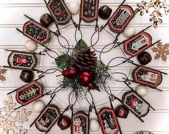Lets Go Sledding Cross Stitch Pattern by Annie Beez Folk Art