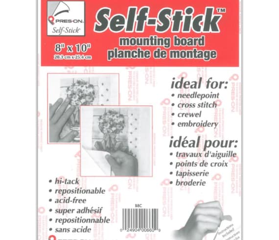 Pres-On Mounting Board 8" x 10": Self-Stick, Acid-Free