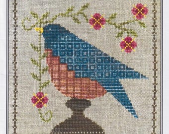 Bluebird Garden by Artful Offerings, cross stitch pattern