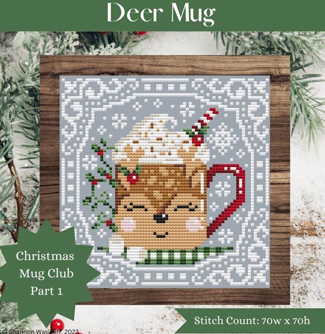 Deer Mug by Shannon Christine Designs, Cross Stitch Pattern - Etsy