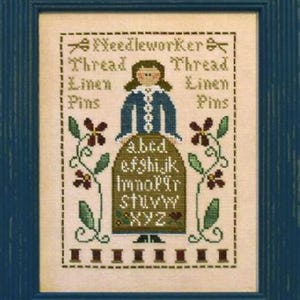 The Sampler Lady by little house needleworks, Counted cross stitch pattern