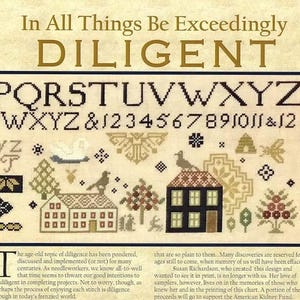 In all things be exceedingly diligent by Needle Work Press, cross stitch pattern