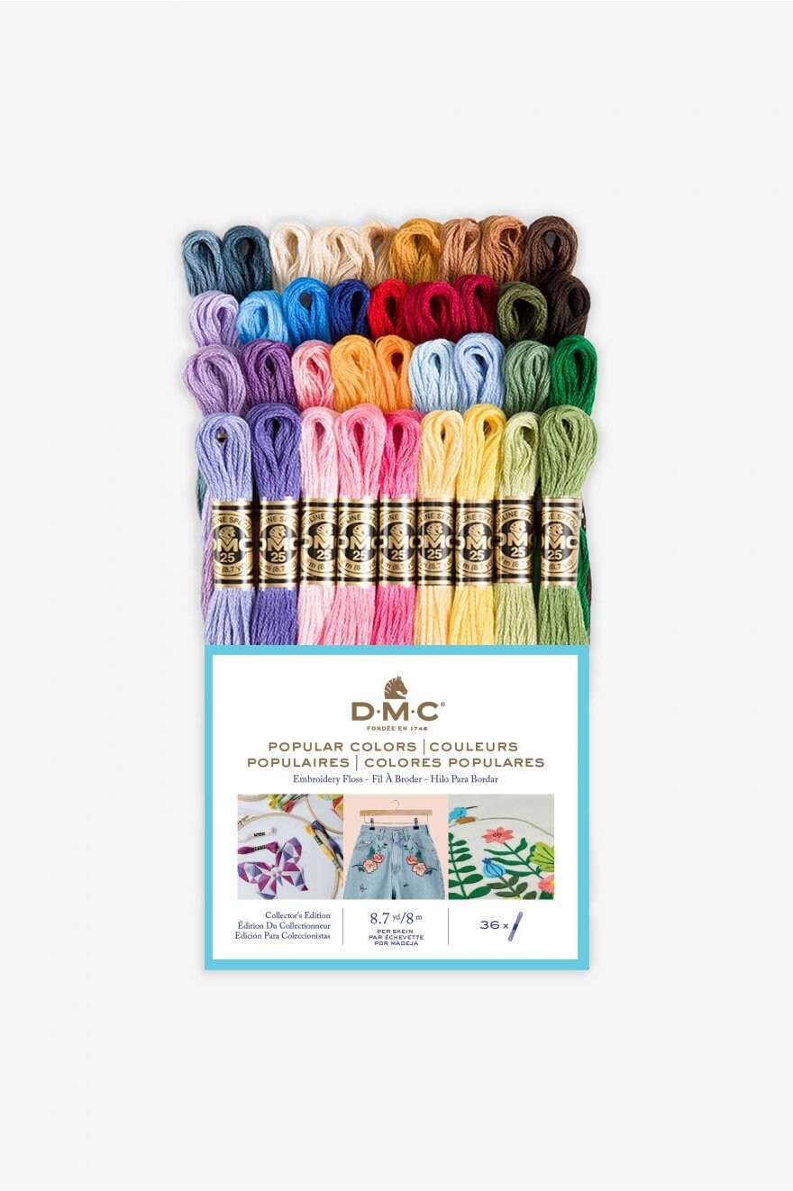 DMC Embroidery Floss Pack Popular Colors | Etsy