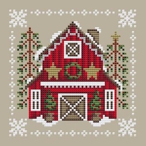 Christmas Barn by Shannon Christine designs, cross stitch pattern