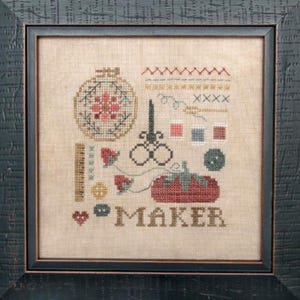 Doodles maker cross stitch pattern by Heart in Hand