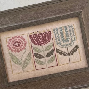 Floral Etchings cross stitch pattern by Heart in Hand