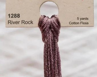River Rock 1288 Weeks Dye Works Hand Dyed Floss, 5 Yard Skein for Cross Stitch