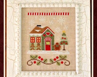 Gingerbread Emporium, by Country Cottage Needlework's, Cross stitch pattern