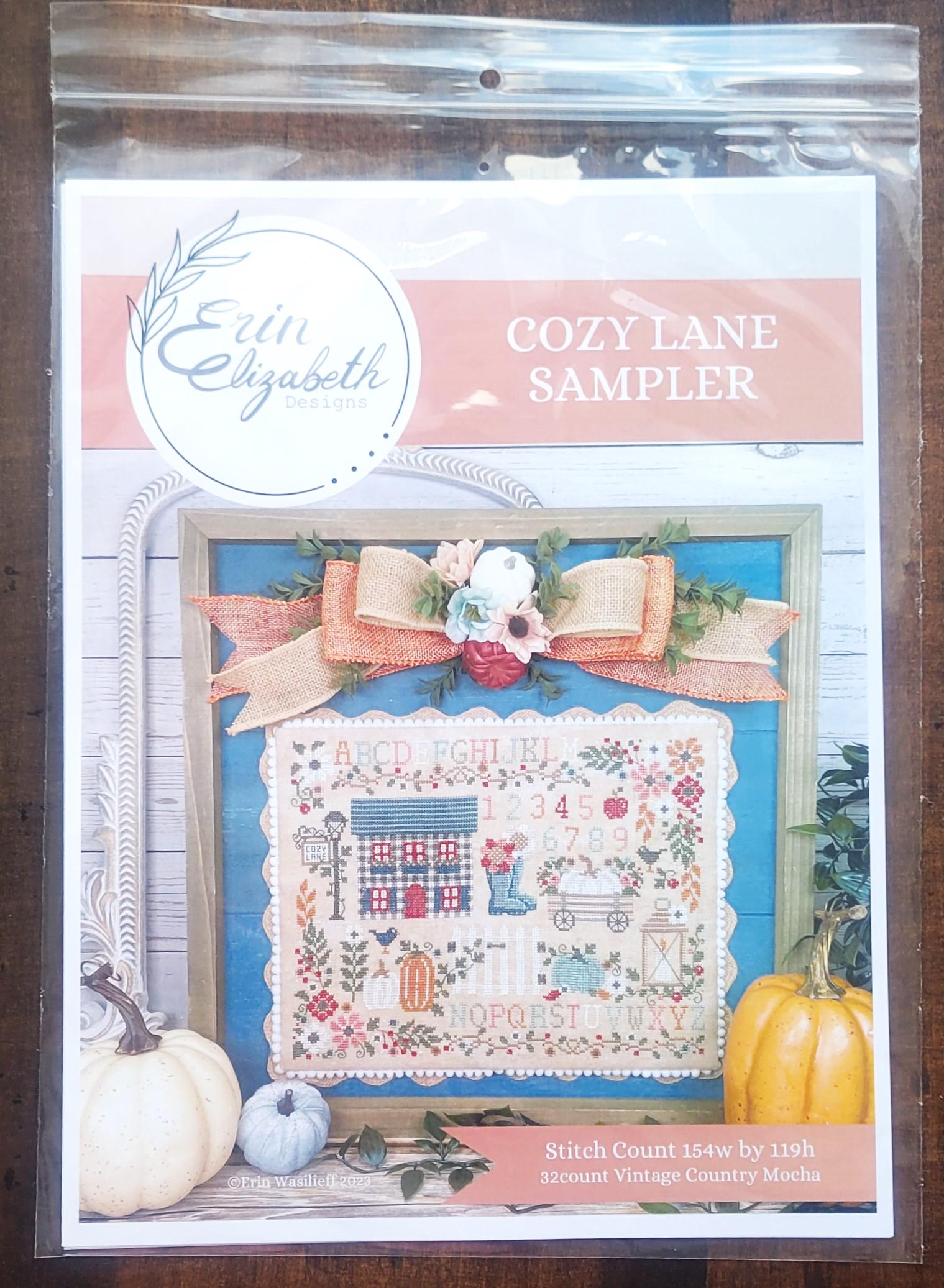 Cozy Lane Sampler, by Erin Elizabeth Designs Cross Stitch Pattern