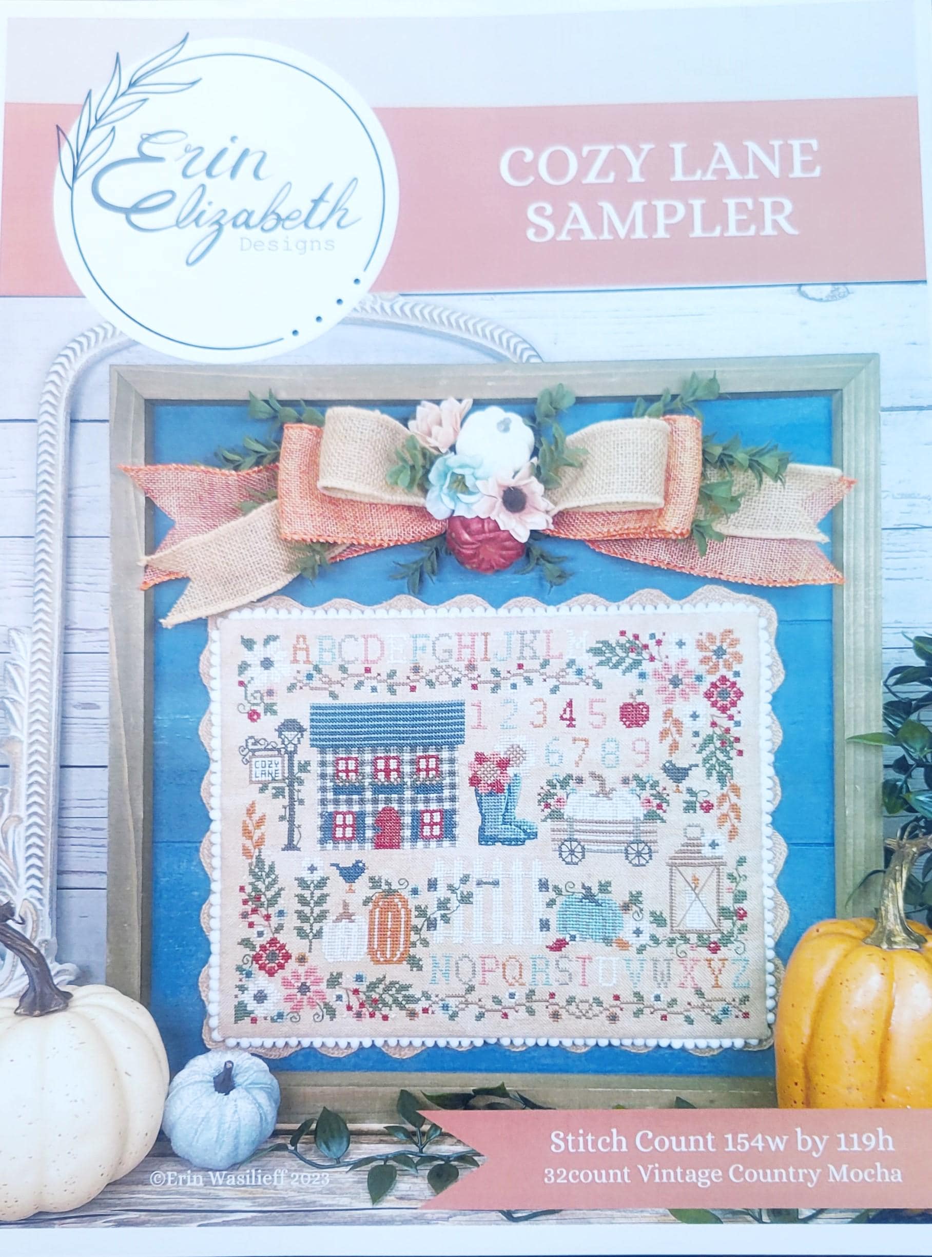 Cozy Lane Sampler, by Erin Elizabeth Designs Cross Stitch Pattern