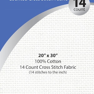 14 count Aida White 20&quot; x 30&quot;