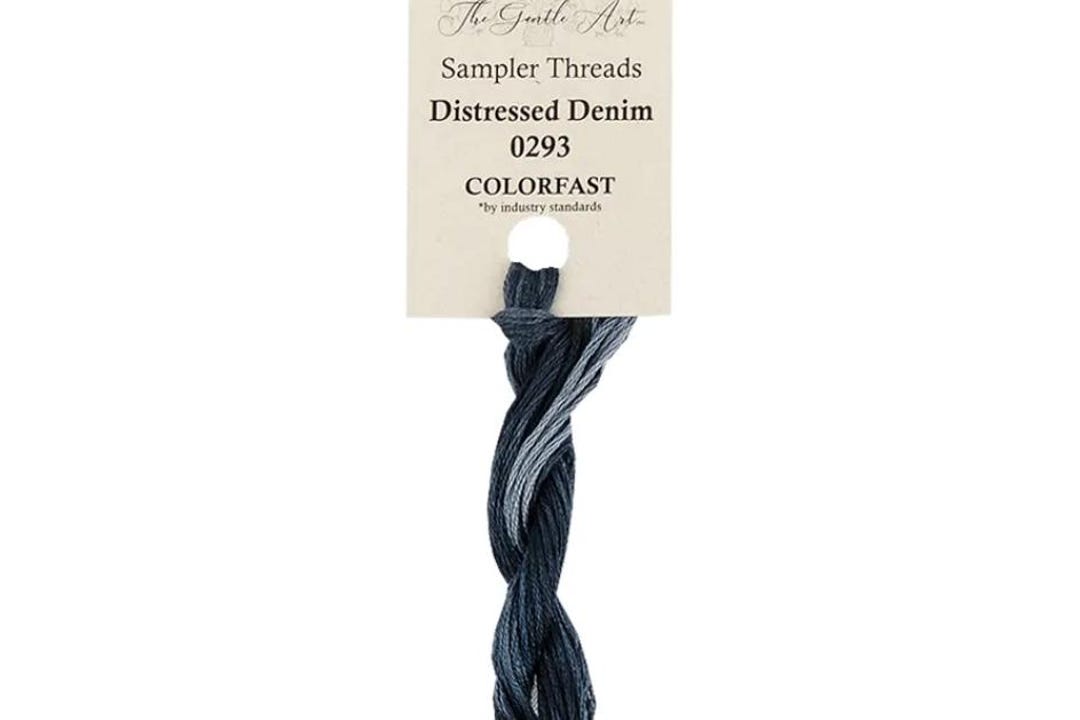 Distressed Embroid Distressed Denim the Gentle Art Thread Hand Dyed Cotton Embroidery ...