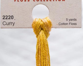 Curry 2220 Weeks Dye Works Hand Dyed Floss, 5 Yard Skein for Cross Stitch