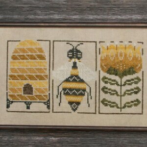 Bumblebee Etchings Cross Stitch Pattern by Heart in Hand