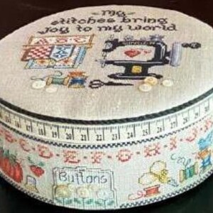 Auntie’s Sewing Box Cross Stitch Pattern | Sue Hillis Designs