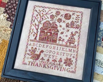 Sampler Holidays Thanksgiving Cross Stitch Pattern by Blueberry Ridge
