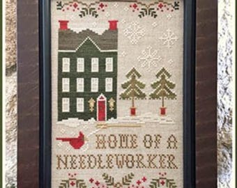 Winter at the home of a needleworker, by Little house Needleworks, cross stitch pattern