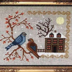Winter Birds by Twin Peak Primitives, cross stitch pattern