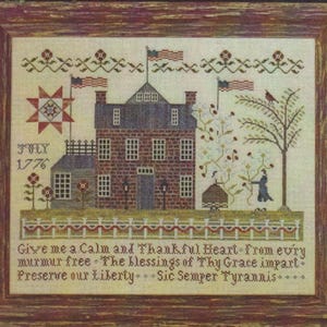 American sampler by Plum Street Samplers, cross stitch pattern