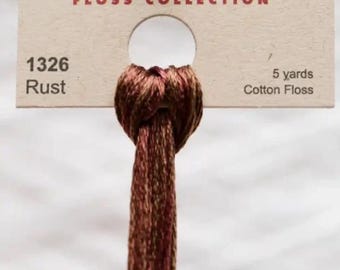 Rust 1326 Weeks Dye Works Hand Dyed Floss | 6 Strand Cotton Embroidery Thread Cross Stitch