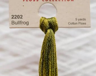 Bullfrog 2202 Weeks Dye Works Hand Dyed Floss, 5 Yard Skein for Cross Stitch