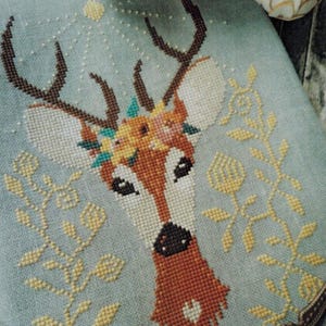 Spring Deer by Barbara Ana Designs, cross stitch pattern