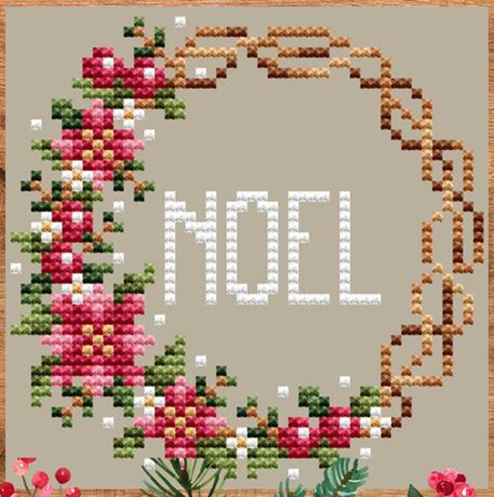 Shannon Christine - Noel Wreath, Cross Stitch Pattern - Etsy
