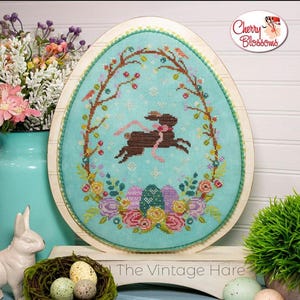 The Vintage Hare, cross stitch pattern by Cherry Blossoms