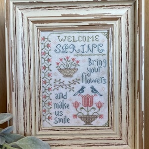 Welcome Spring Sampler by From The Heart, cross stitch pattern