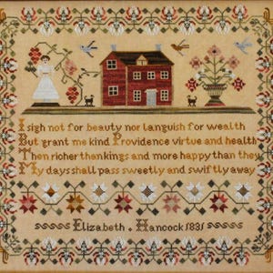 The Elizabeth Hancock Sampler by Little House Needleworks, cross stitch pattern