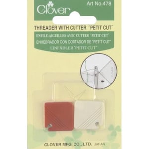 Clover Petite Needle Threader W/Cutter