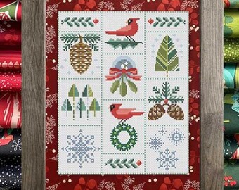 Winterly Sampler Cross Stitch Pattern by Robin Pickens