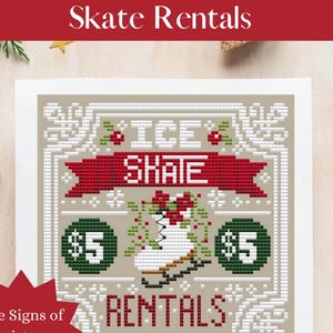 Skate Rentals by Shannon Christine designs, cross stitch pattern
