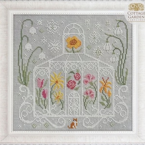 Greenhouse, Cross Stitch Pattern, Cottage Garden Samplings #3