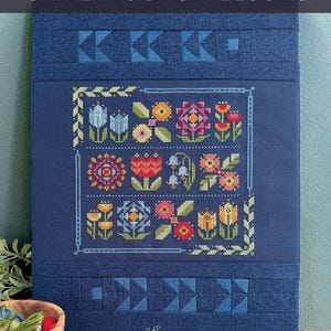 Gathering Bright Blooms by Robin Pickens, cross stitch pattern