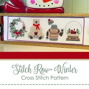 Stitch Rows Winter by Anabella&#39;s, Cross stitch pattern