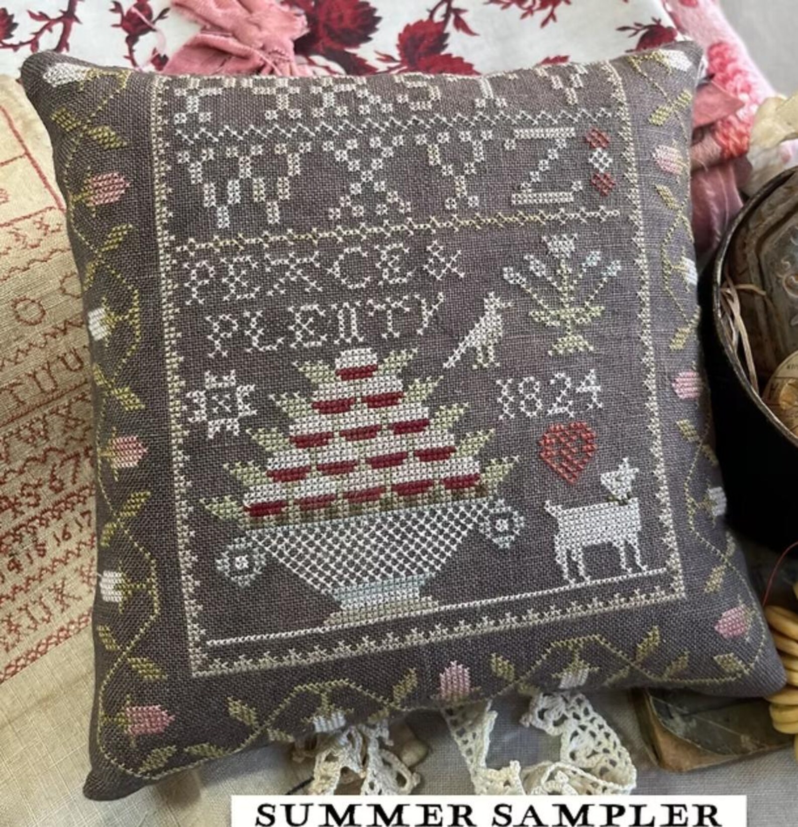 Summer Sampler Fragment, Cross Stitch Pattern by Shakespeare's Peddler ...