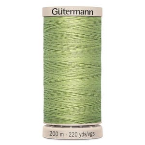 40wt Light Green Cotton Hand Quilting Thread Gutermann #738219-8816