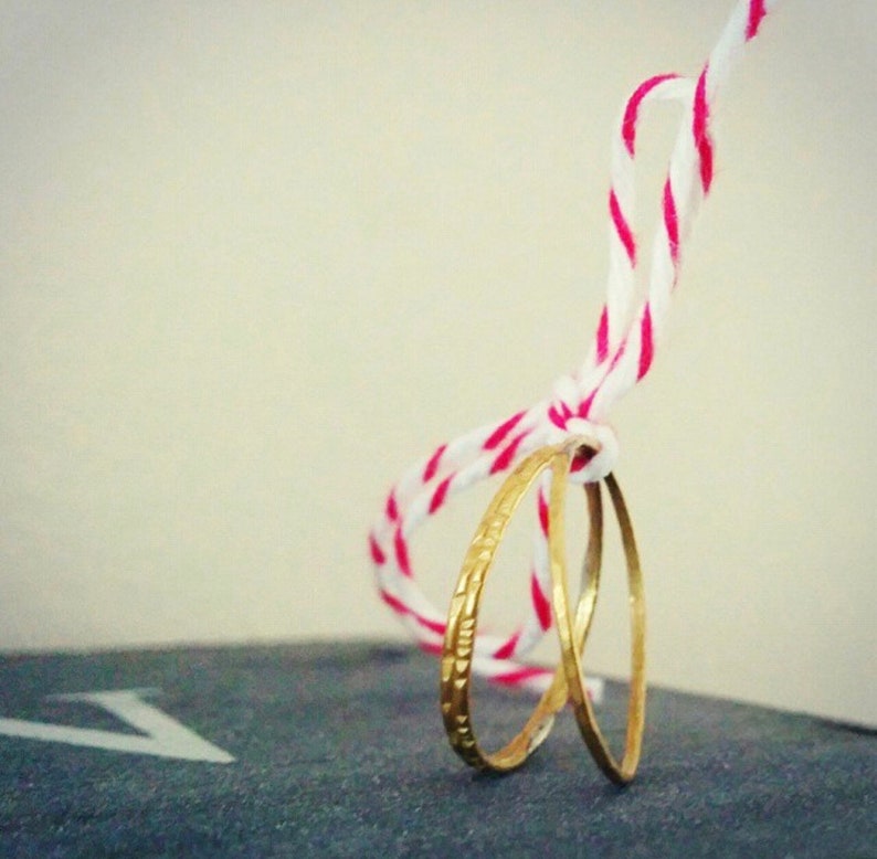 Silver or gold trio ring