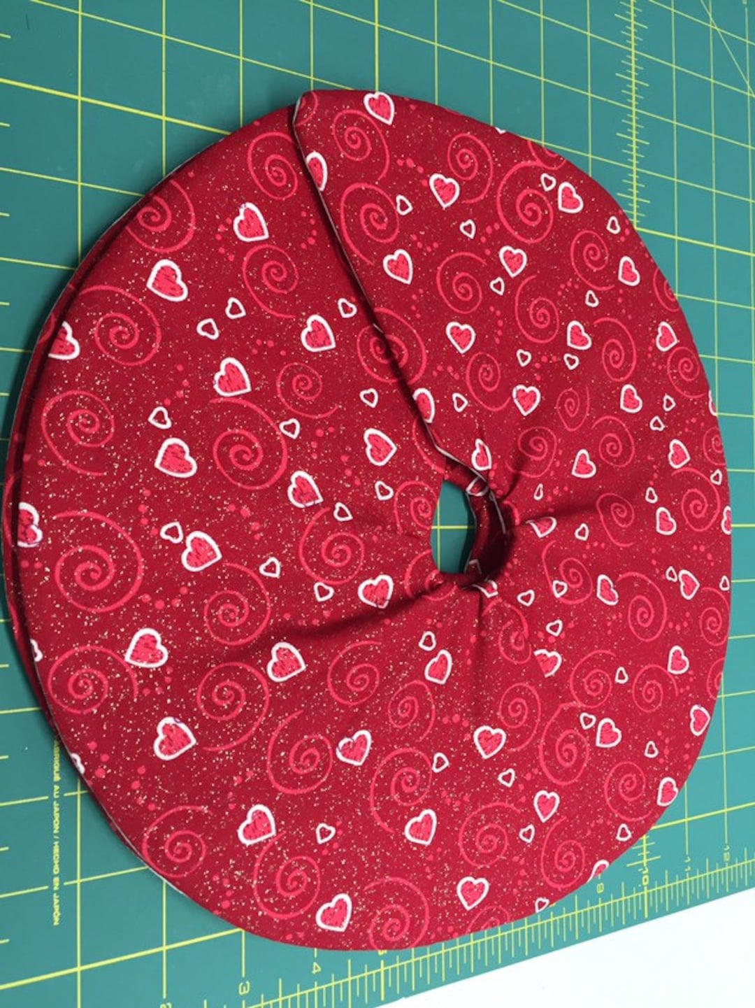 12 Red Heart Tree Skirt Etsy